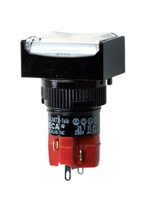 D16LMT2-1ABKW, кнопка без фикс. 250В/5А, LED подсветка 24В
