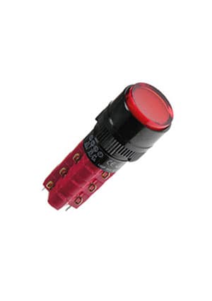 D16LAR1-3ABKR, кнопка с фикс. 250В/5А, LED подсветка 24В