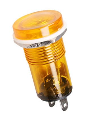 N-812Y-220V, лампа неоновая с держателем  желтая 220В d=19.3мм