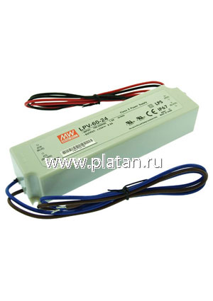 LPV-60-24, 163*43*32, Преобразователь AC/DC для LED-подсветки