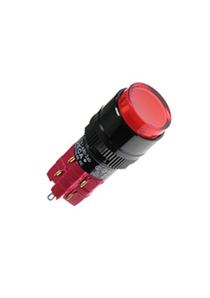 D16LAR1-2ABCR, кнопка с фикс. 250В/5А, ламп. подсветка