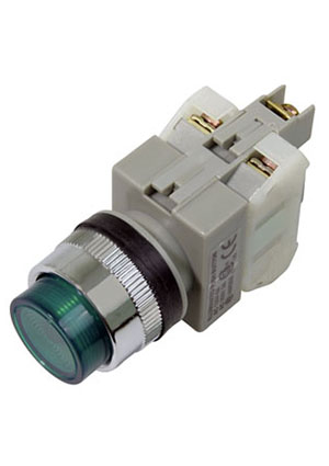 CA25-PE11N(G), CA25-PE11N кнопка с подсветкой  Ф25 зелен