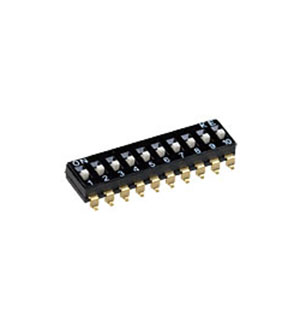 DMHA-10G-G, DIP переключатель 10 поз. SMD 2.54мм (аналог SWD4-10)