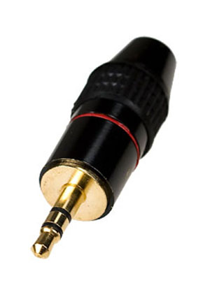 1-059G, штекер аудио 3.5мм  стерео металл на кабель "позолоченный"