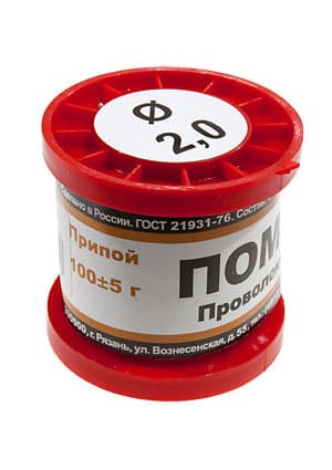 ПОМ-3 ПРВ 2.0ММ  КАТУШКА 100 Г ПРИПОЙ, (Pb Free) (2015-16г)