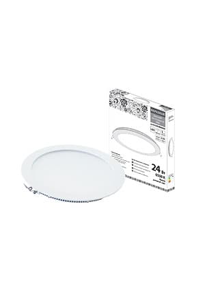 SQ0329-0244, Светильник ультратонкий встраиваемый светодиодный "Даунлайт НАРОДНЫЙ" СВО (белый) 24 Вт 6500К