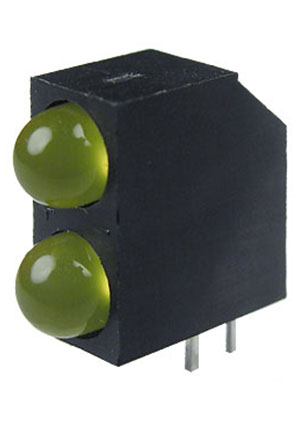 L-73EB/2YDA, светодиодная сборка 2шт. желтый d=4.8mm 20мКд