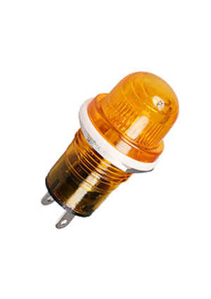 N-809Y-220V, лампа неоновая с держателем желтая 220В d=19мм