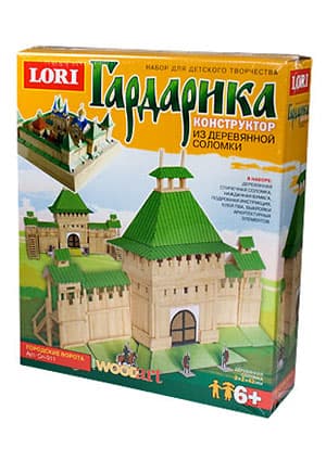 КОНСТРУКТОР ИЗ ДЕРЕВЯННОЙ СОЛОМКИ "ГОРОДСКИЕ ВОРОТА"