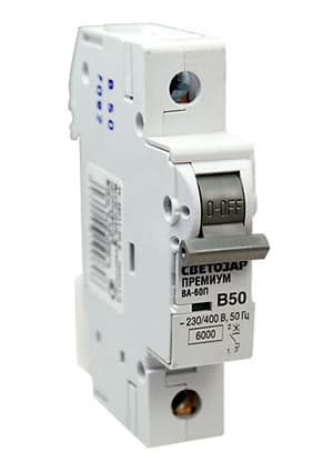 SV-49011-50-B, Автоматический выключатель 1 полюс.50А, отключ.сп. 6кА
