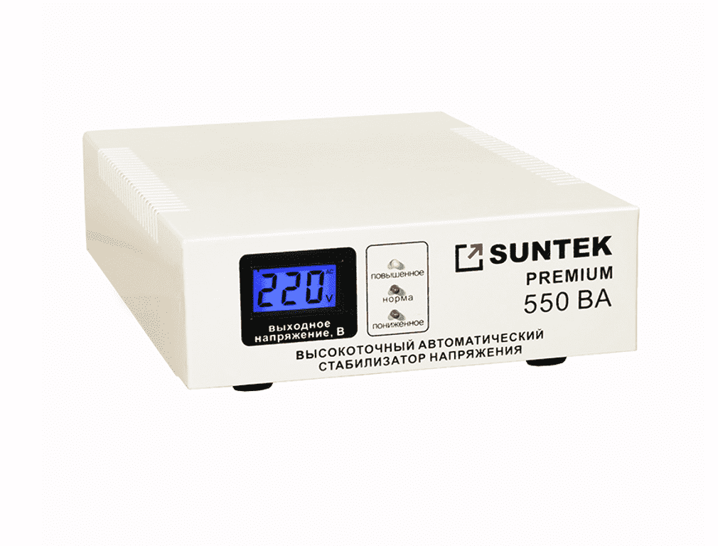 Стабилизатор напряжения электромеханического типа SUNTEK 550 ВА: Premium 120-285В