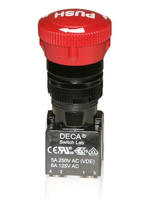 ADA16E6-R22-C10R, кноп.выкл. 250В/5А