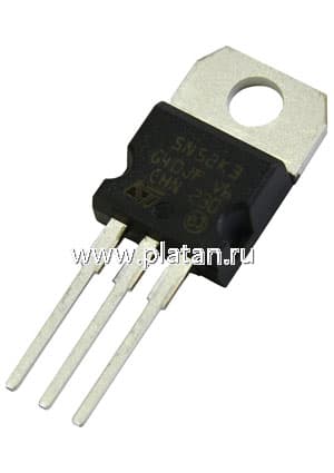 STP5N52K3, Транзистор, SuperMESH 3, N-канал, 525 В, 1.2 Ом,  4.4А [TO-220AB]