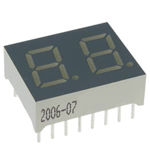 DA04-11SYKWA, 2-х разрядный дисплей/10mm/yellow/590nm/31000-84000ucd