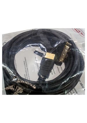 CC-HDMI-DVI-15, Кабель HDMI-DVI-15, 19M/19M, 4.5м, черный, экран, позол.разъемы