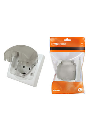 SQ1803-0108, Розетка 2П+З скрытой установки IP54 16А "Вуокса"
