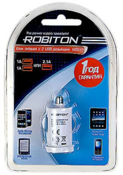 USB1000, Адаптер 1000мА с 2-я USB выходами, от прикуривателя