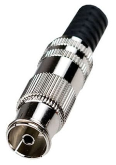 4-011, разъем телевизионный "гн" металл на кабель винт