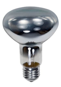 60R80/E27, Лампа  60Вт, зеркальная, цоколь E27, R=80mm