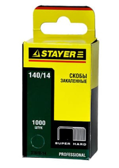 31610-14, Скобы PROFI,закал. тип 140, 14м для STAYER (уп 1000шт)