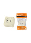 SQ1801-0210, Розетка 2П открытой установки IP20 10А 250В (керамика) сл. кость "Ладога"