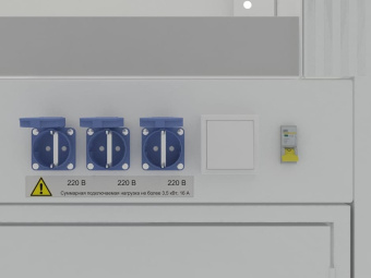 Шкаф вытяжной Моd. Совлаб 1200 ШВФ: 1265х750х2370 мм, цельная хим. стойкая керамика Fridurit, без по