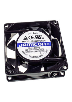 JA0825H2S0N-T, вентилятор 220В 80х80х25мм подшипник скольжения клеммы