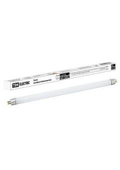 SQ0355-0003, Лампа люминесцентная линейная двухцокольная ЛЛ-12/8Вт, T4/G5, 4000 К, длина 339,4мм