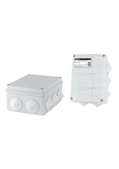 SQ1401-1242, Распаячная коробка ОП 150х110х70мм, крышка, IP55, 10 гермовводов, инд. штрихкод,