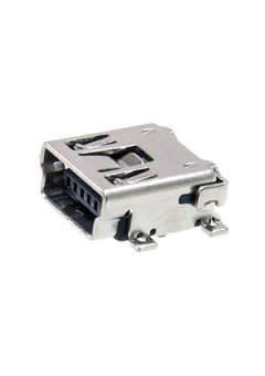 1734035-1, Разъем Mini USB Типа B, USB 2.0, Гнездо, 5 вывод(-ов), Поверхностный Монтаж (SMD), Прямой