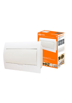 SQ0904-0005, Бокс ЩРВ-П-18модулей с белой крышкой,встраиваемый, пластик IP41