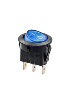 777 ПЕРЕКЛЮЧАТЕЛЬ 3 КОНТ. 250В/6.0А СИНИЙ (768) КРУГЛЫЙ